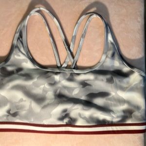 WITH (Wear It To Heart) Gray Camouflage Workout Top